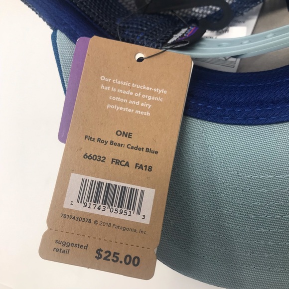 NWT Kids Patagonia Fitz Roy Bear Trucker Hat - Picture 5 of 6